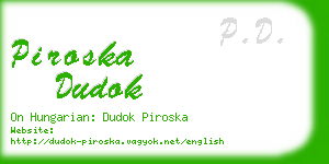 piroska dudok business card